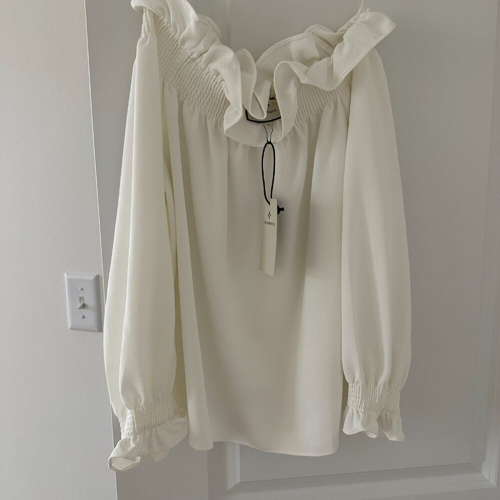 NWT Tuckernuck Marguerite White Off the Shoulder Blouse - Picture 6 of 14